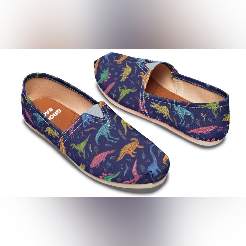 Groove Bags Dinosaur Print Shoes - Blue New Without Tags 7.5